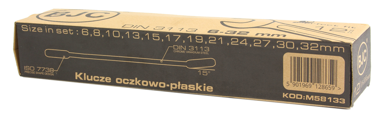 Kombinált kulcs készlet 12 darabos (6-32mm) BJC M58133