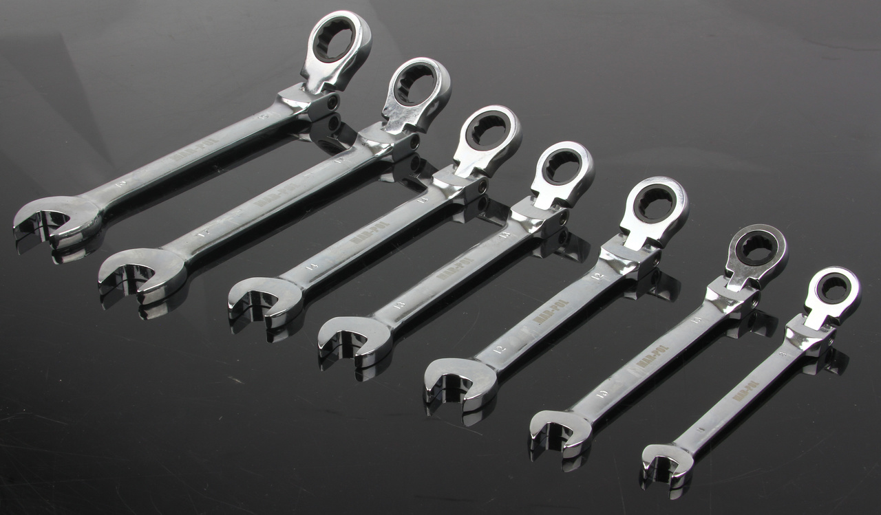 Csillag villáskulcs készlet 7 darabos racsnis M58607