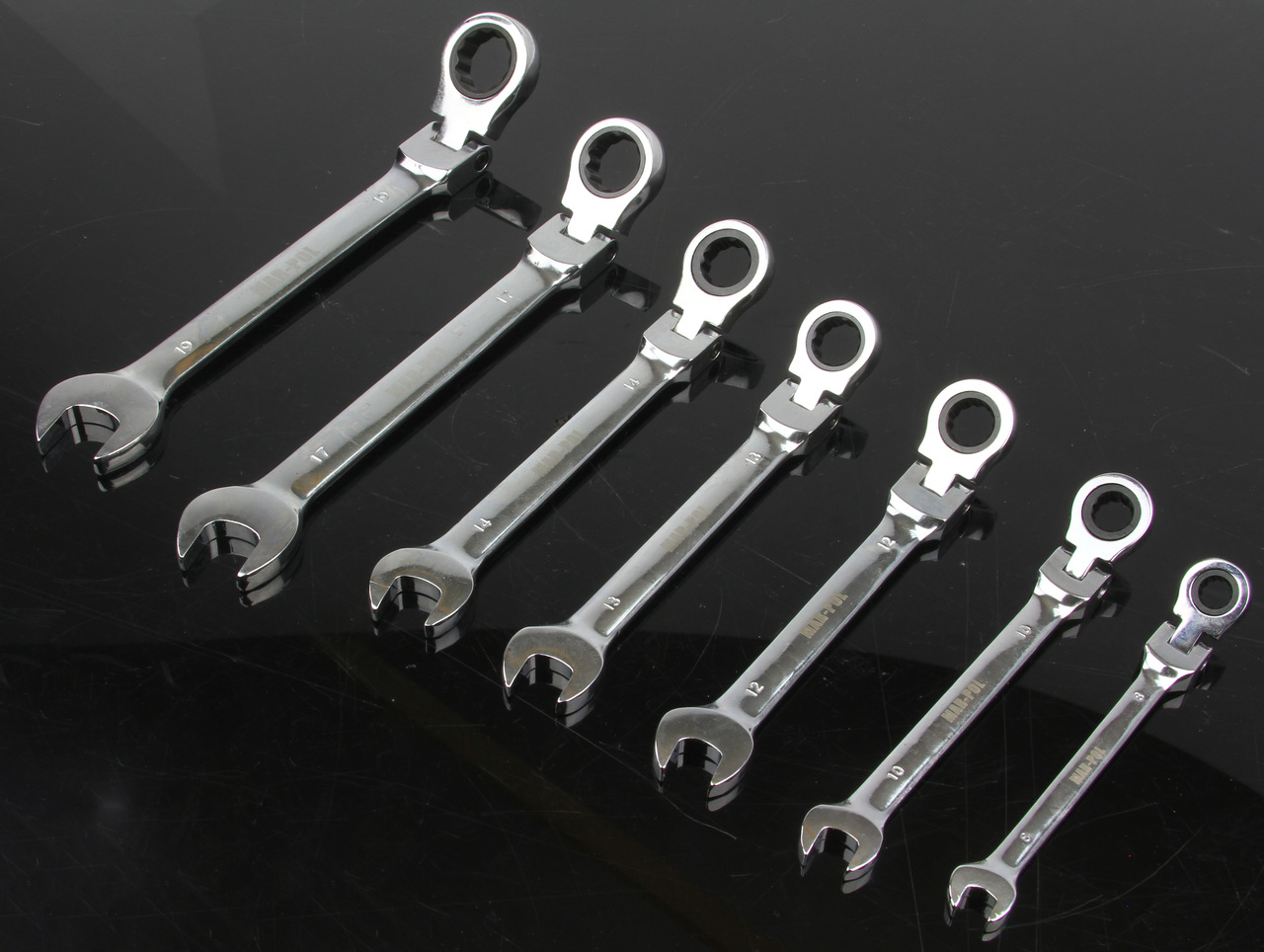 Csillag villáskulcs készlet 7 darabos racsnis M58607