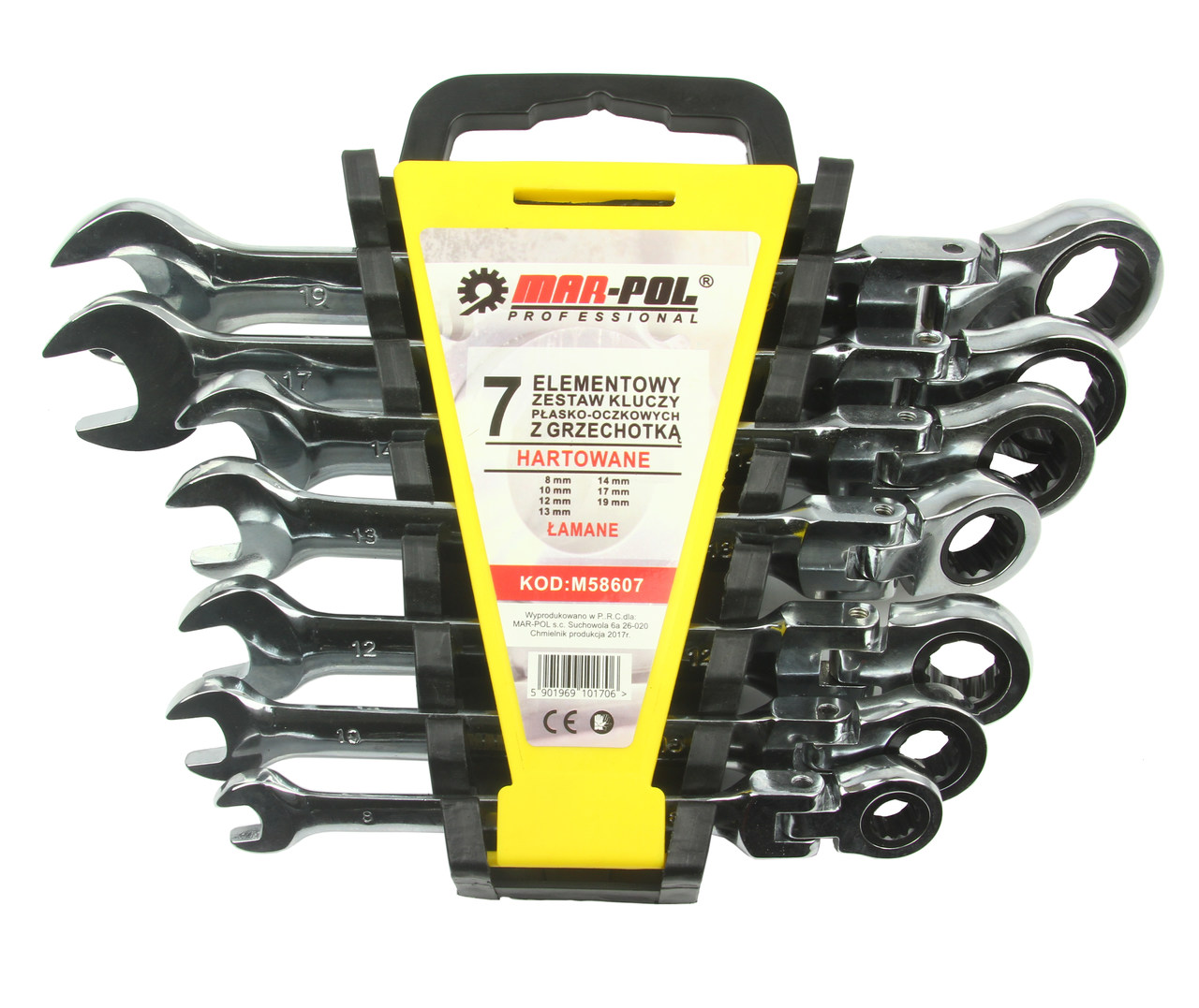 Csillag villáskulcs készlet 7 darabos racsnis M58607