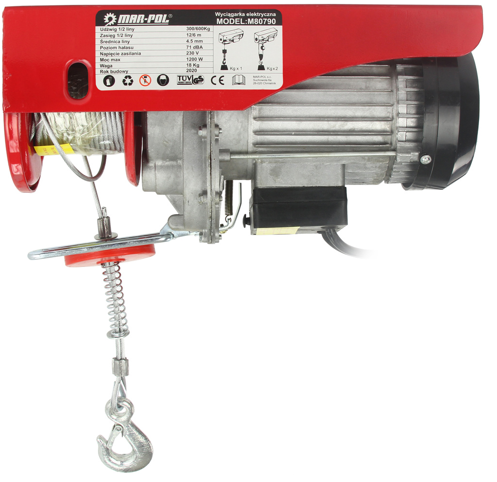 Elektromos csörlő YT-300/600 230V M80790