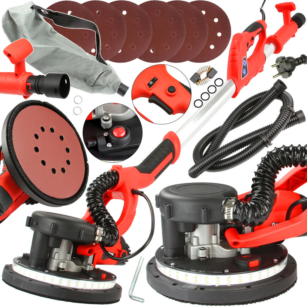 Gipszkarton csiszoló Zsiráf 2000W LED-es 225mm ( Porzsákkal ) - M90205