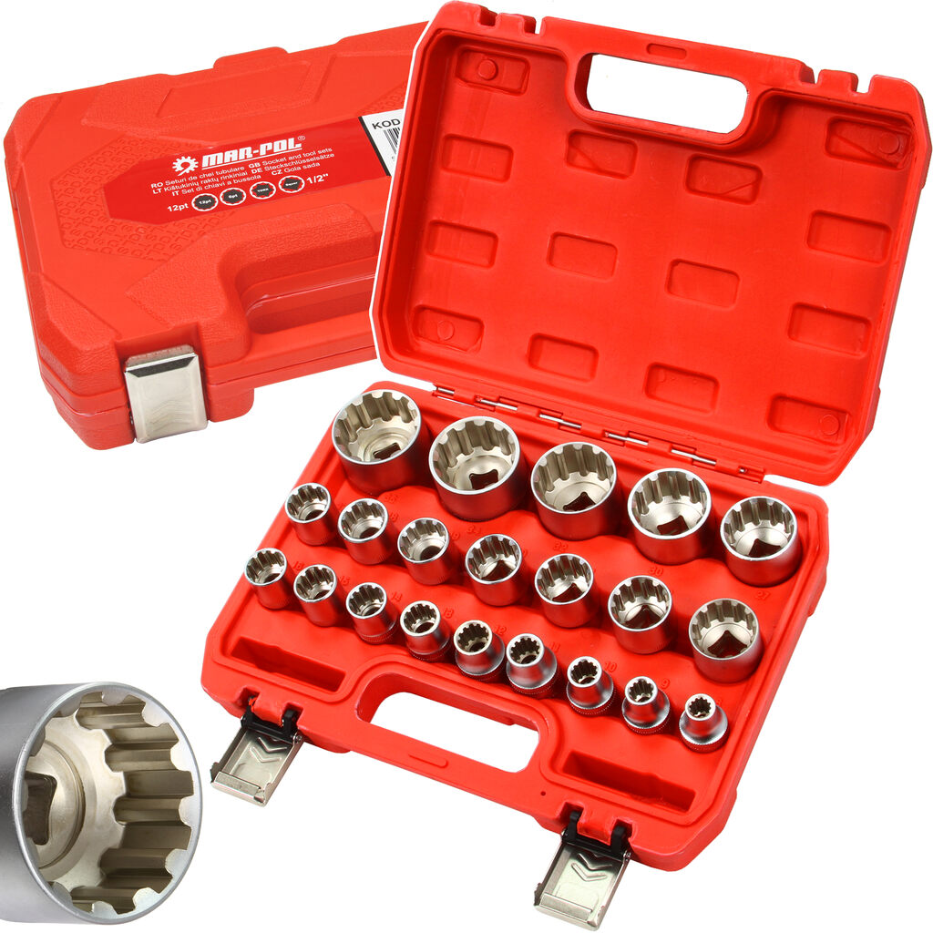 Dugókulcs készlet 12 szögű  1/2