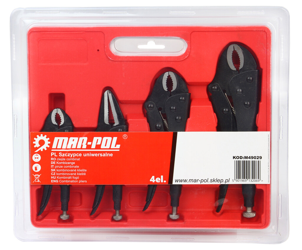 Önzáró fogókészlet 4 db+ koffer M49029