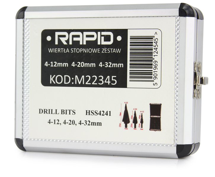 Lépcsős fúró készlet 4-20; 4-32 RAPID M22345