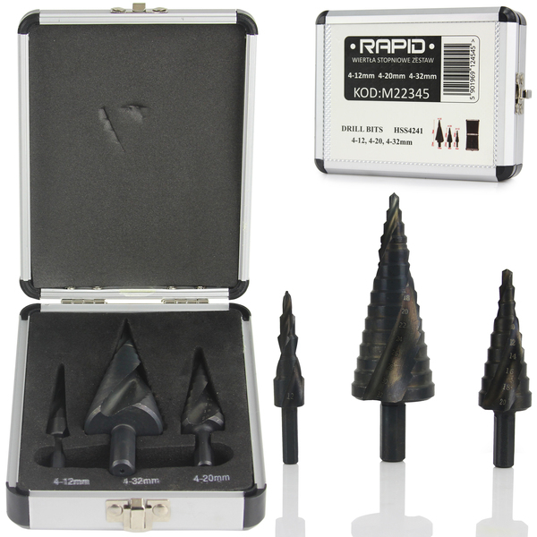 Lépcsős fúró készlet 4-20; 4-32 RAPID M22345