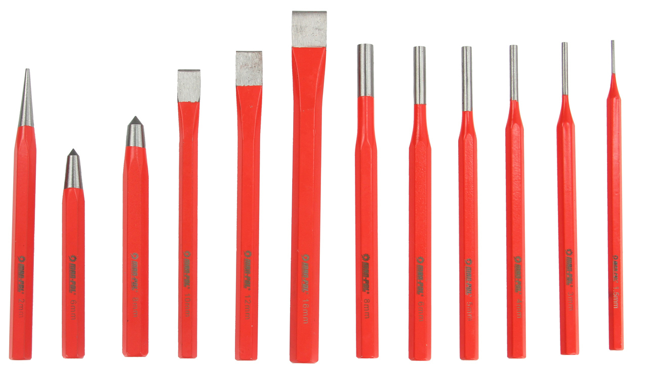 Kiütő és véső készlet 12 részes M22365