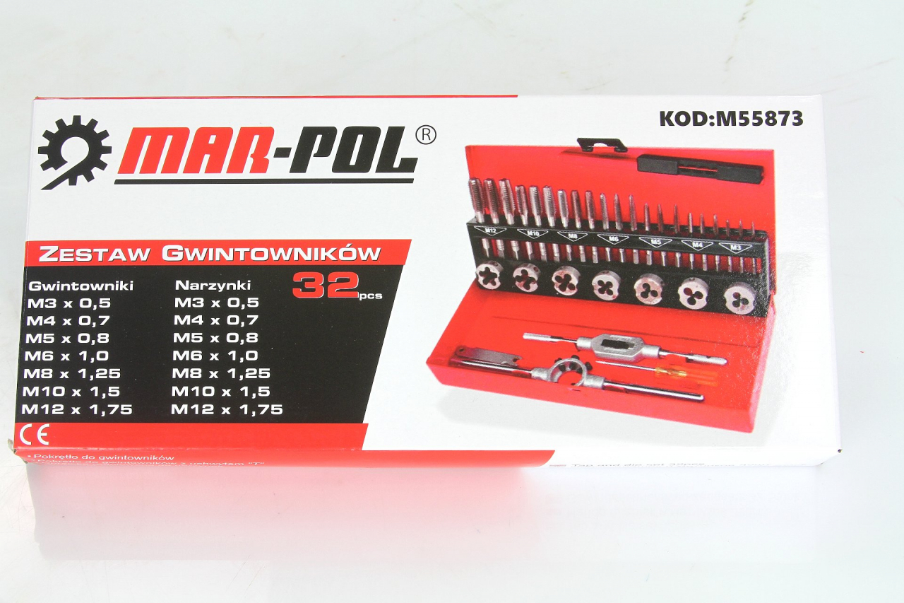 Menetmetsző készlet 32 darabos M55873