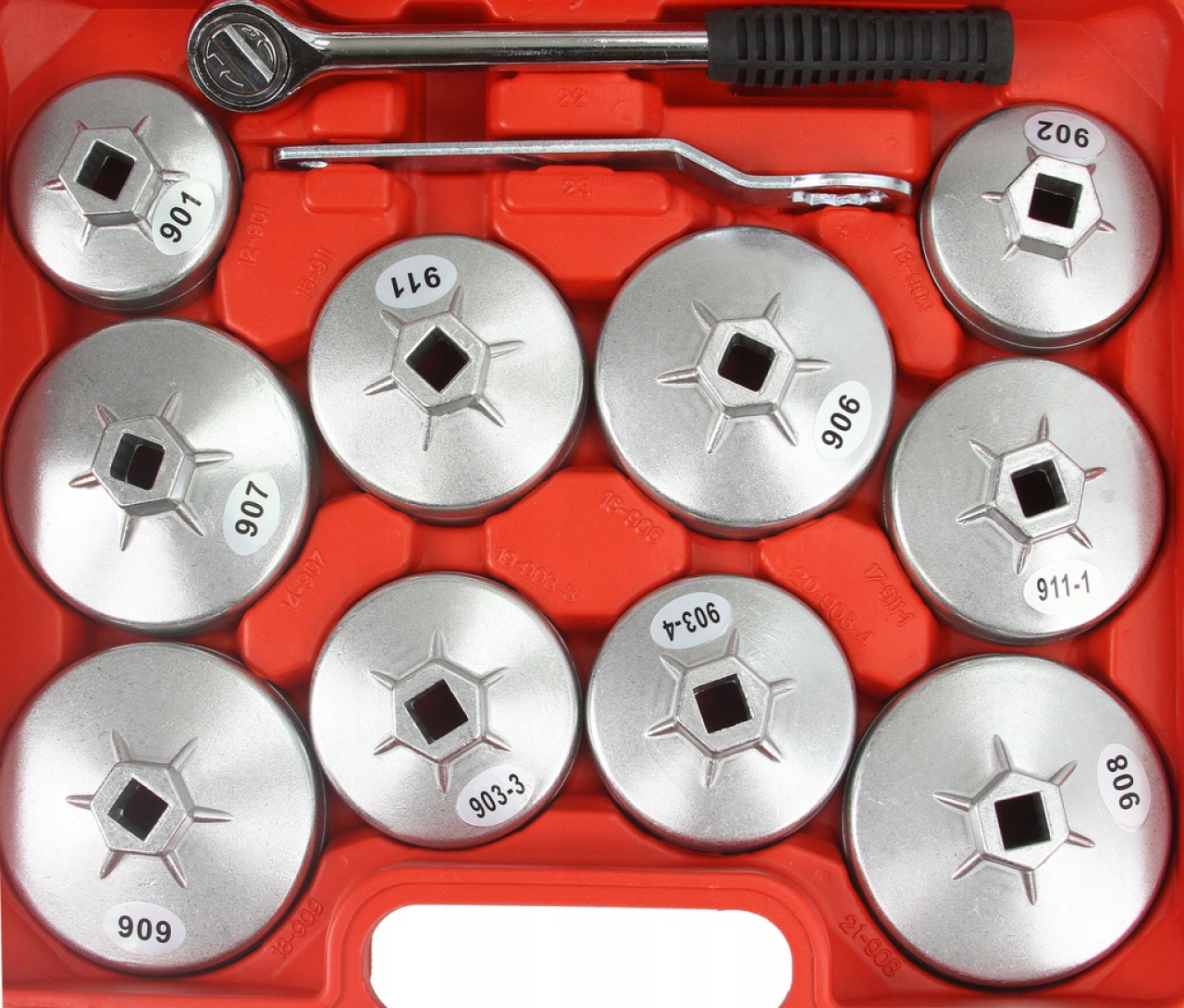 Olajszűrő csavarkulcs, aluminium 23 részes M57611