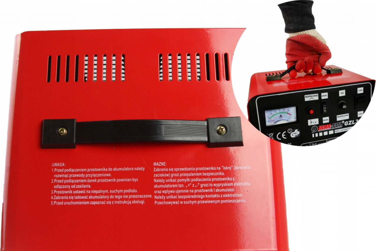 Mar-Pol Akkumulátor töltő 30A 12-24V 300W Normál + Gyorstöltő GZL-30 M82506