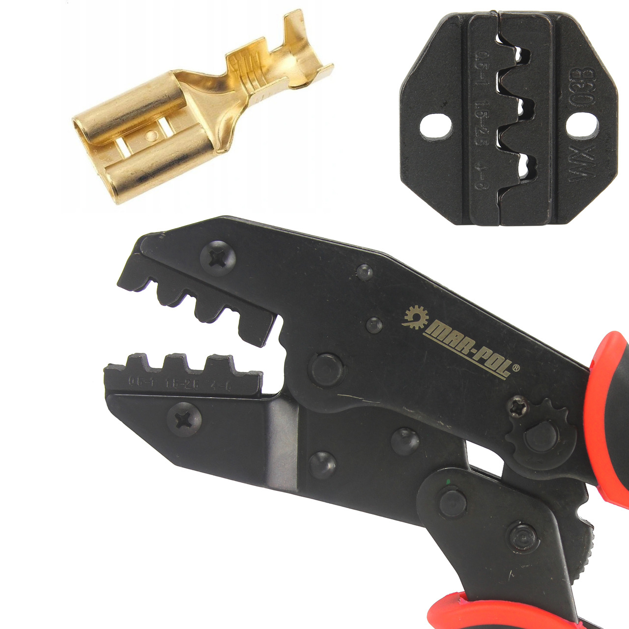 Fogó, saruzó készlet, profi - 0.5-16.0 mm2,-  5db cserélhető fejjel M49533