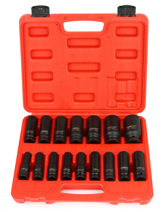 Gépi dugókulcs készlet, 1/2 16 részes 10-32mm M58256