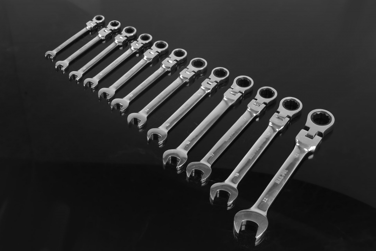 Csillag-villás racsnis kulcs készlet 12részes 8-22mm M58602