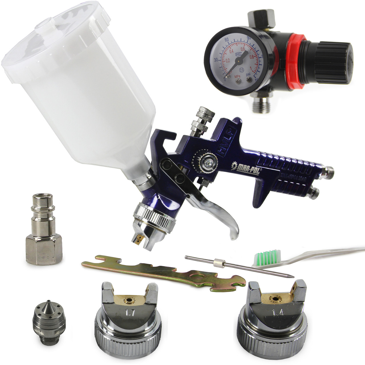 Festékszóró pisztoly készlet 1.4-1.7mm fúvóka + szabályzó M80600