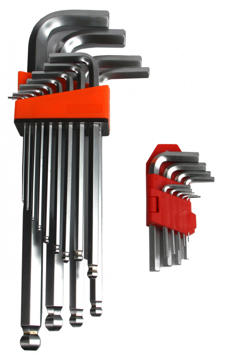 Hosszított gömbvégű imbusz kulcs készlet 13 részes 2-19mm M66429 