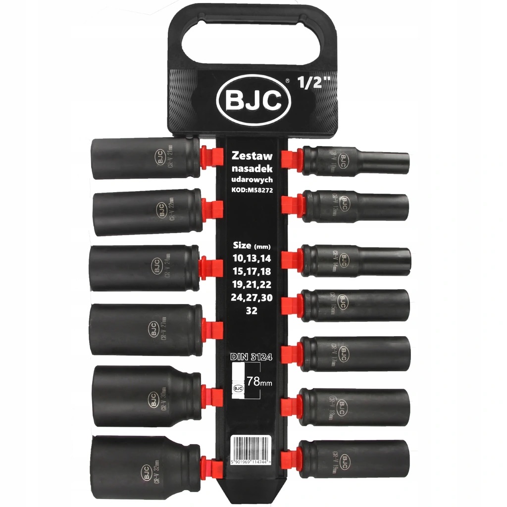BJC Erősített gépi dugókulcs készlet 13 részes 10-32mm M58272