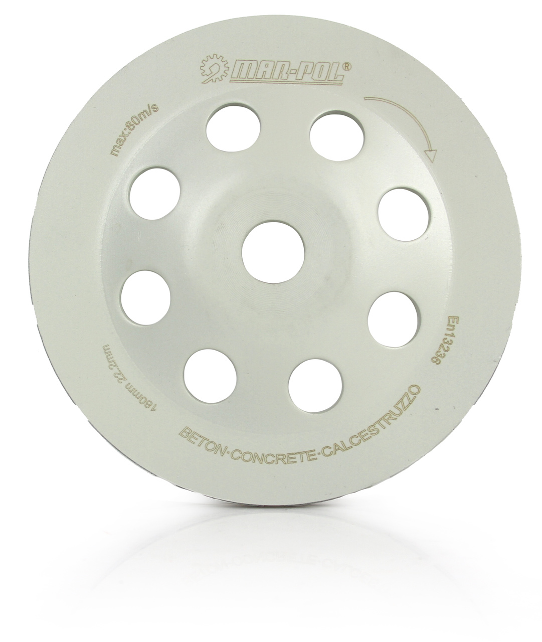 Gyémánt betoncsiszoló 180 x 22,23 x 5 mm szegmentált M08785