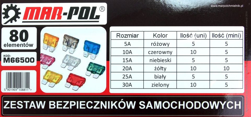 Autóbiztosíték készlet M66500