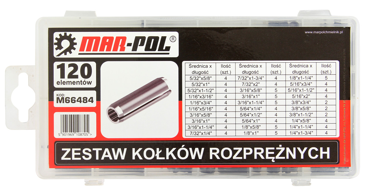 Rugós illeszőszeg készlet 120 darabos M66484