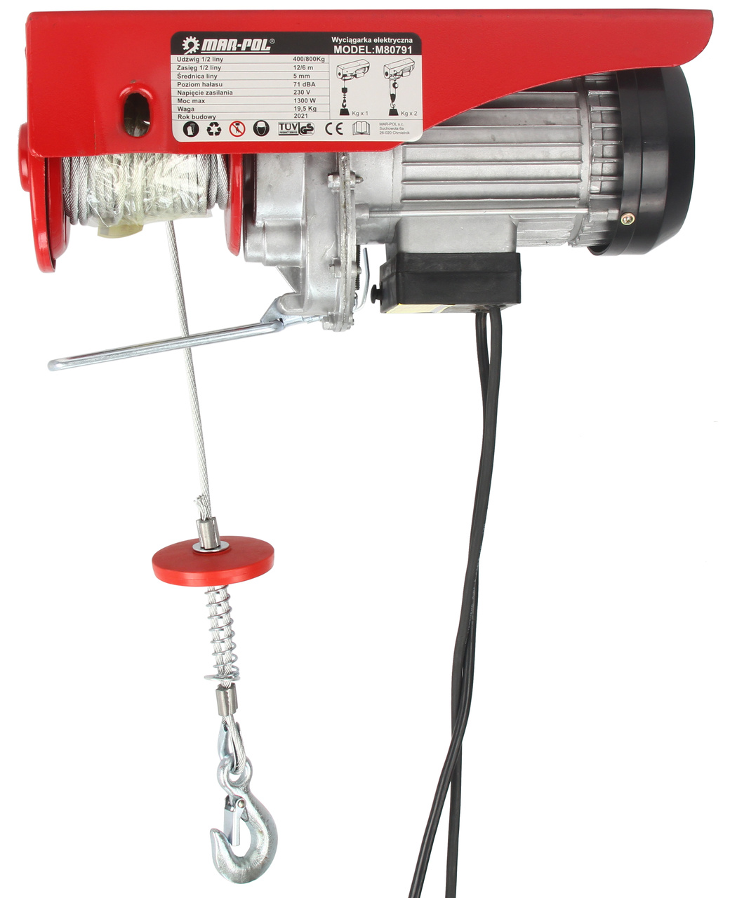 Elektromos csörlő YT-400/800 230V M80791